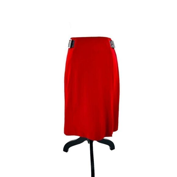 Vintage Harold’s Red ￼ Skirt ￼ Wool, And Cashmere Blend Size 2 - Picture 1 of 15